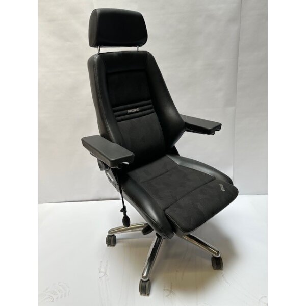 Drehstuhl RECARO Guard L 24/7 mit Klapp-Armlehnen Kunstleder schwarz/Artista schwarz